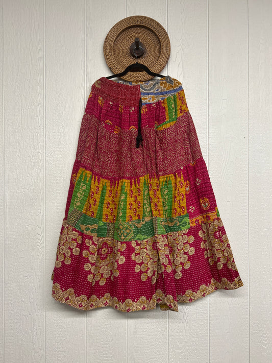 Pareo Kantha Lotus Maxi Skirt 0826 061