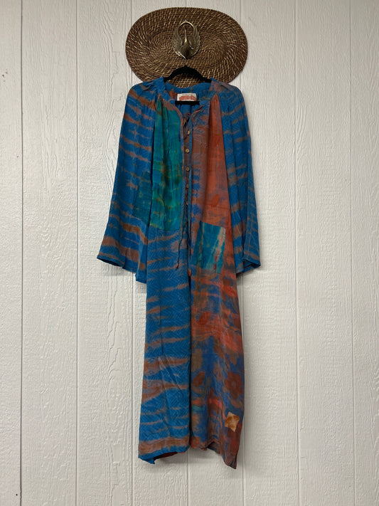 Crepe Sari Woodstock Duster Dress 0226 065