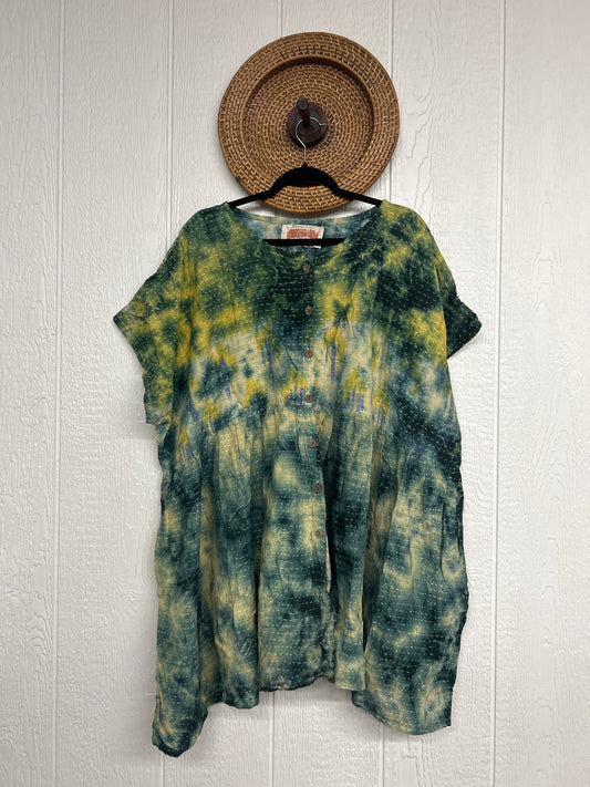 Pareo Kantha Daydreamer Button Down Mini  0526 025