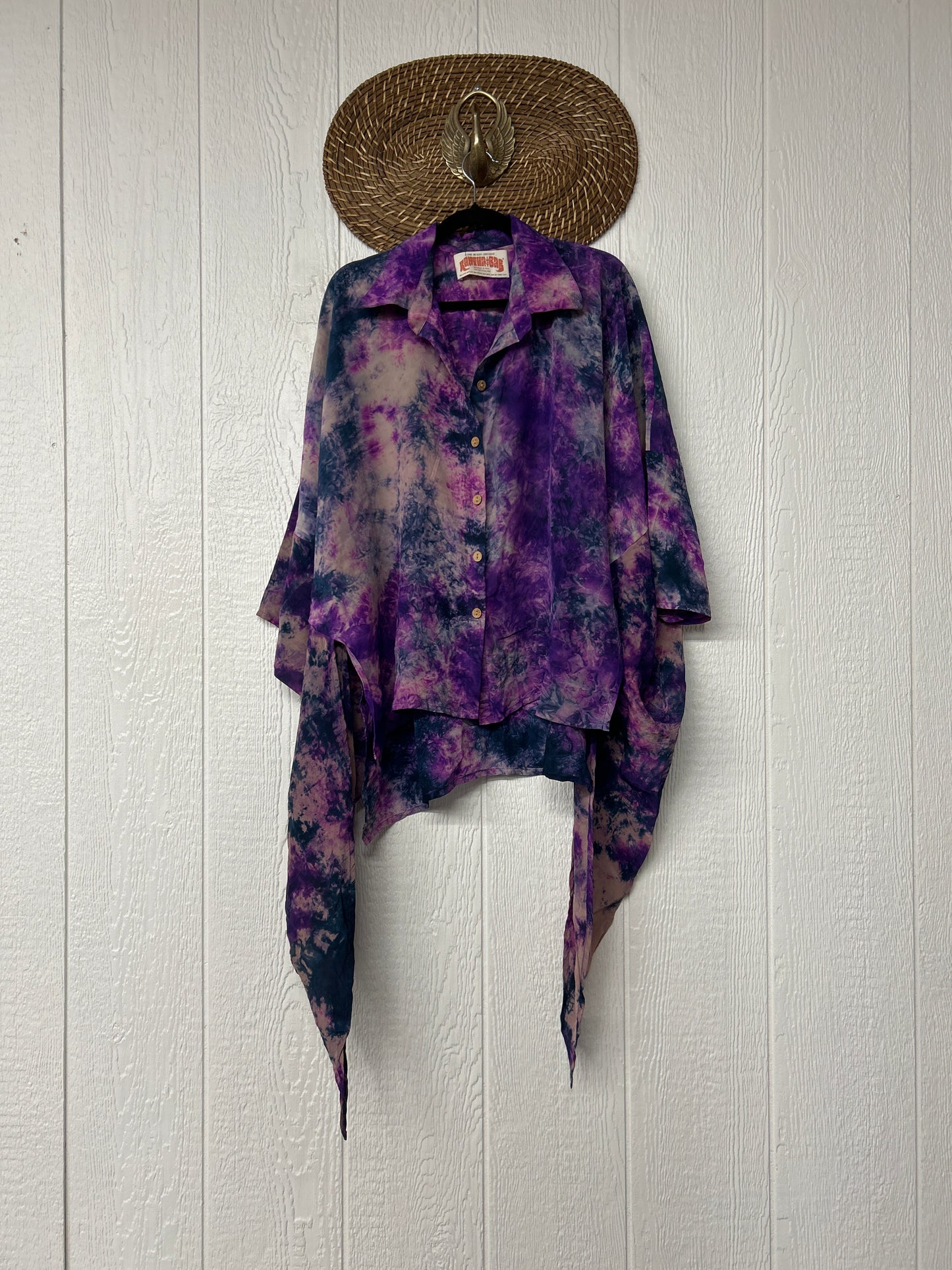 Crepe Sari Summer Nirvana Button Down 0626 175