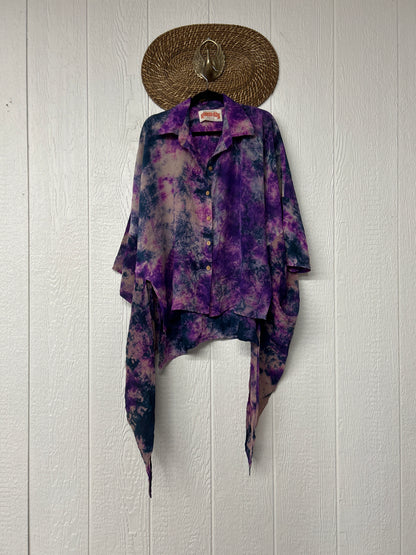 Crepe Sari Summer Nirvana Button Down 0626 175