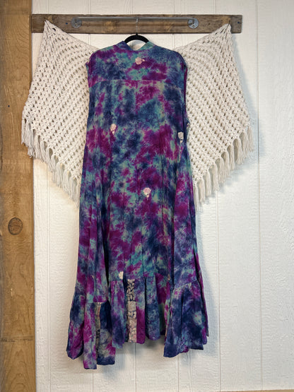 Crepe Sari Summer Dahlia Duster 0726 148