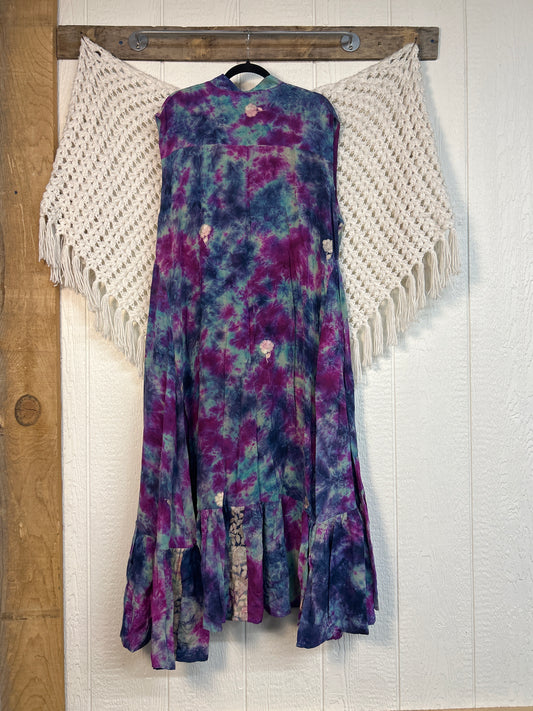 Crepe Sari Summer Dahlia Duster 0726 148