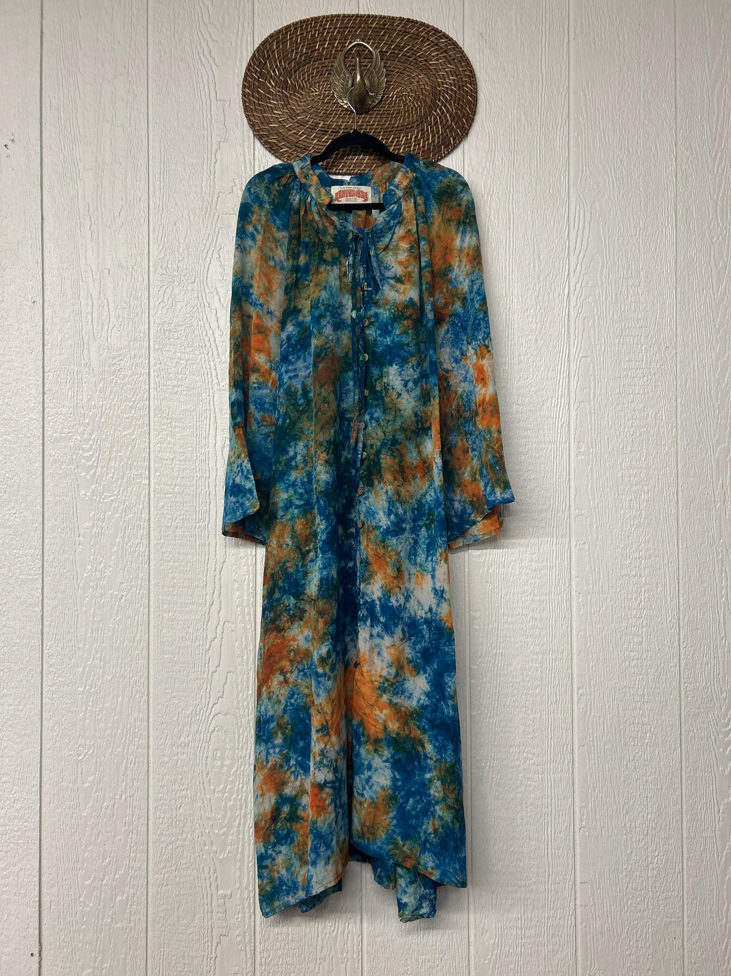 Crepe Sari Woodstock Duster Dress 0226 022
