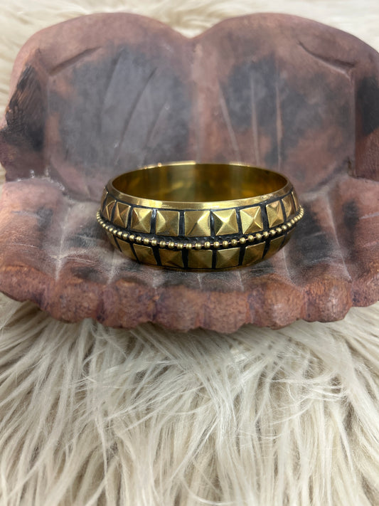 Studded Gold Tone Bangle
