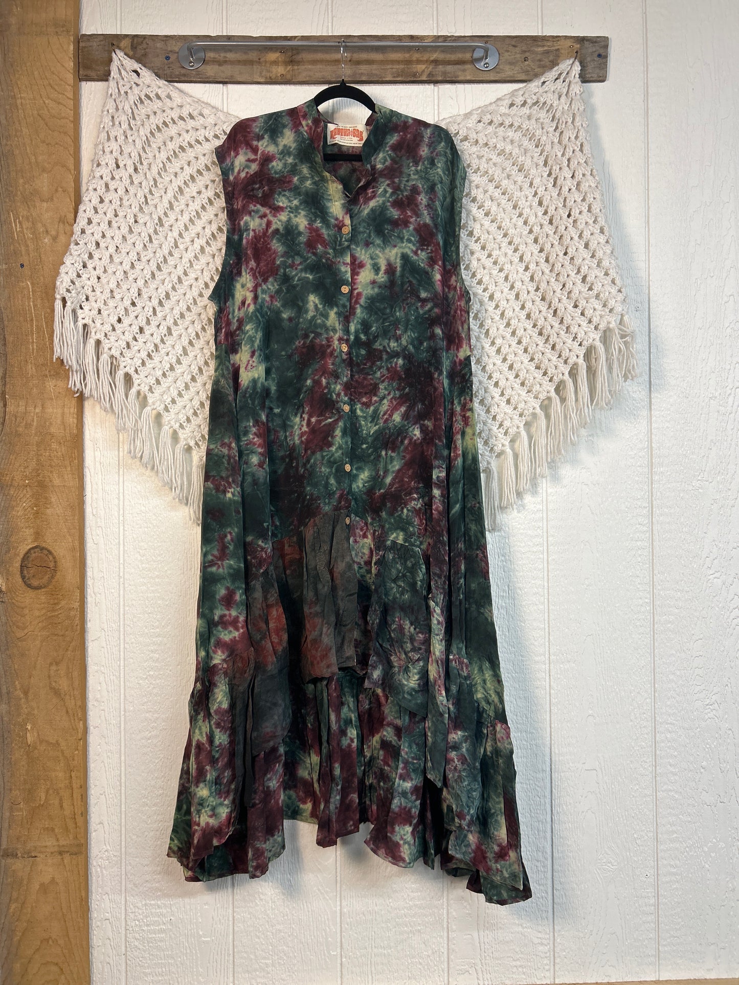 Crepe Sari Summer Dahlia Duster 0726 245