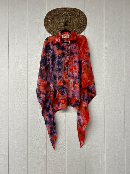 Crepe Sari Summer Nirvana Button Down 0626 182
