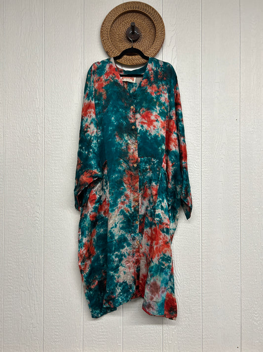 Crepe Sari Gaia Duster Dress 0826 184