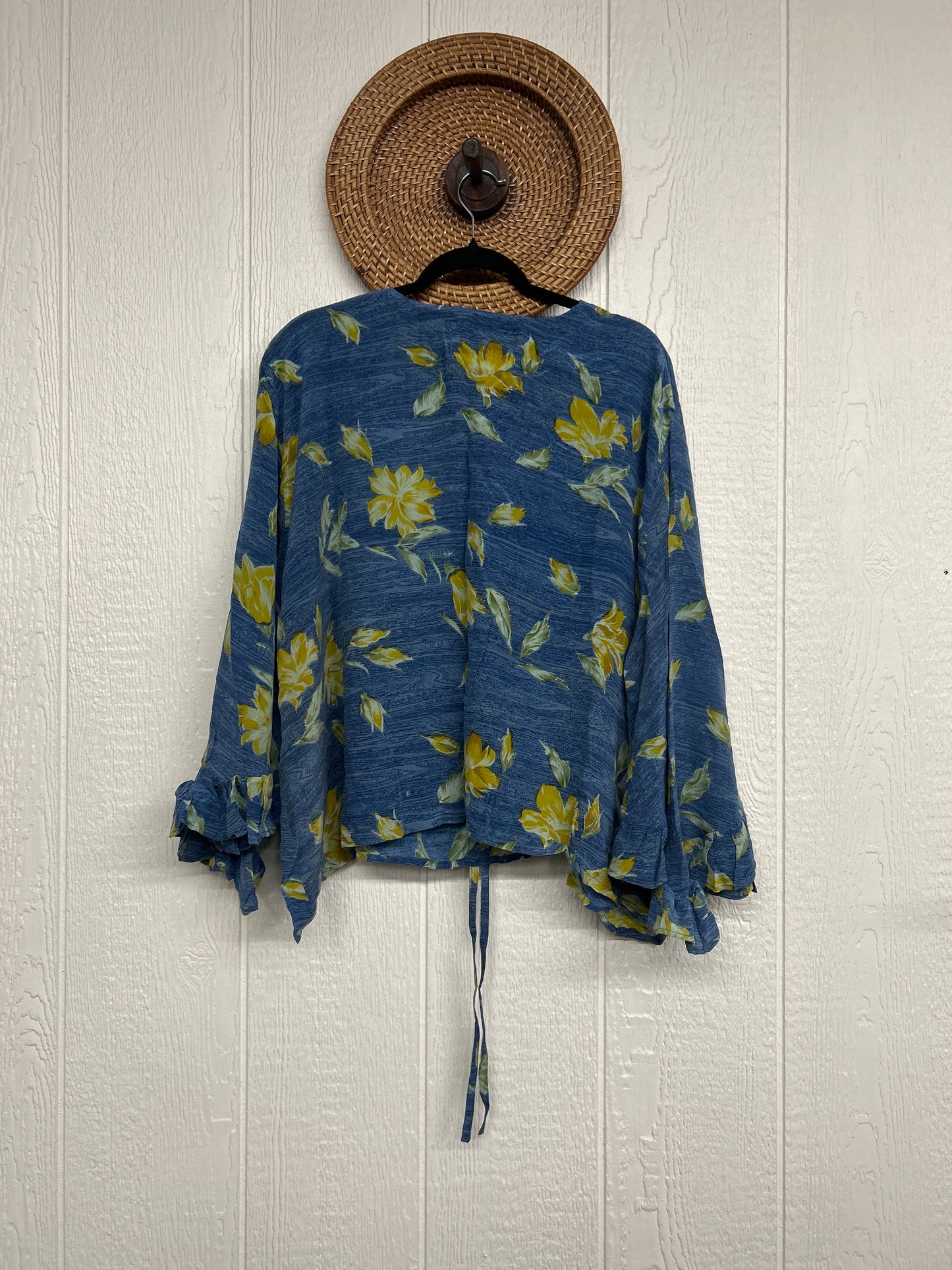 Crepe Sari Bell Sleeve Butterfly Top 0326 034