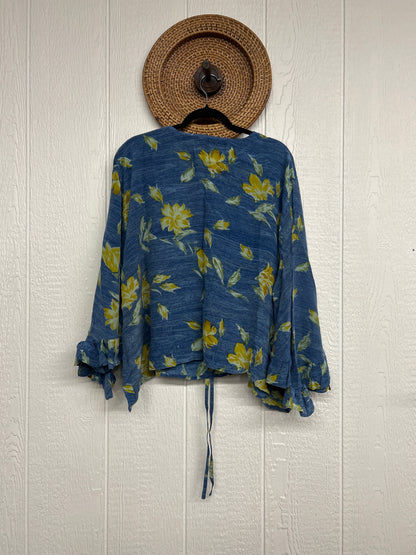 Crepe Sari Bell Sleeve Butterfly Top 0326 034