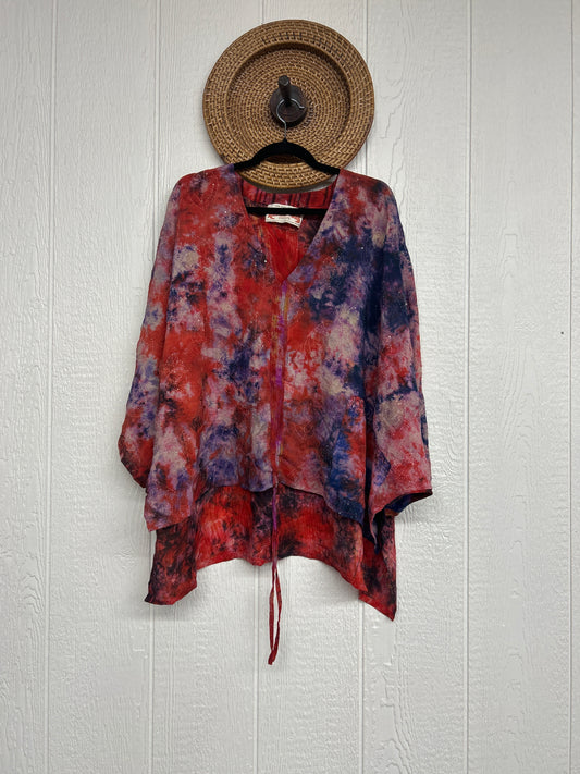 Crepe Sari Hi Lo Butterfly Top 0726 037