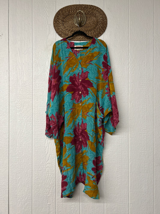 Crepe Sari Gaia Duster Dress 0826 002