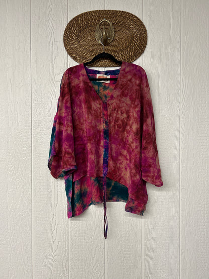 Crepe Sari Hi Lo Butterfly Top 0726 243