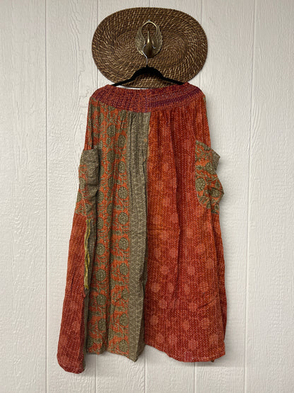 Pareo Kantha Butterfly Cargo Skirt 0426 025