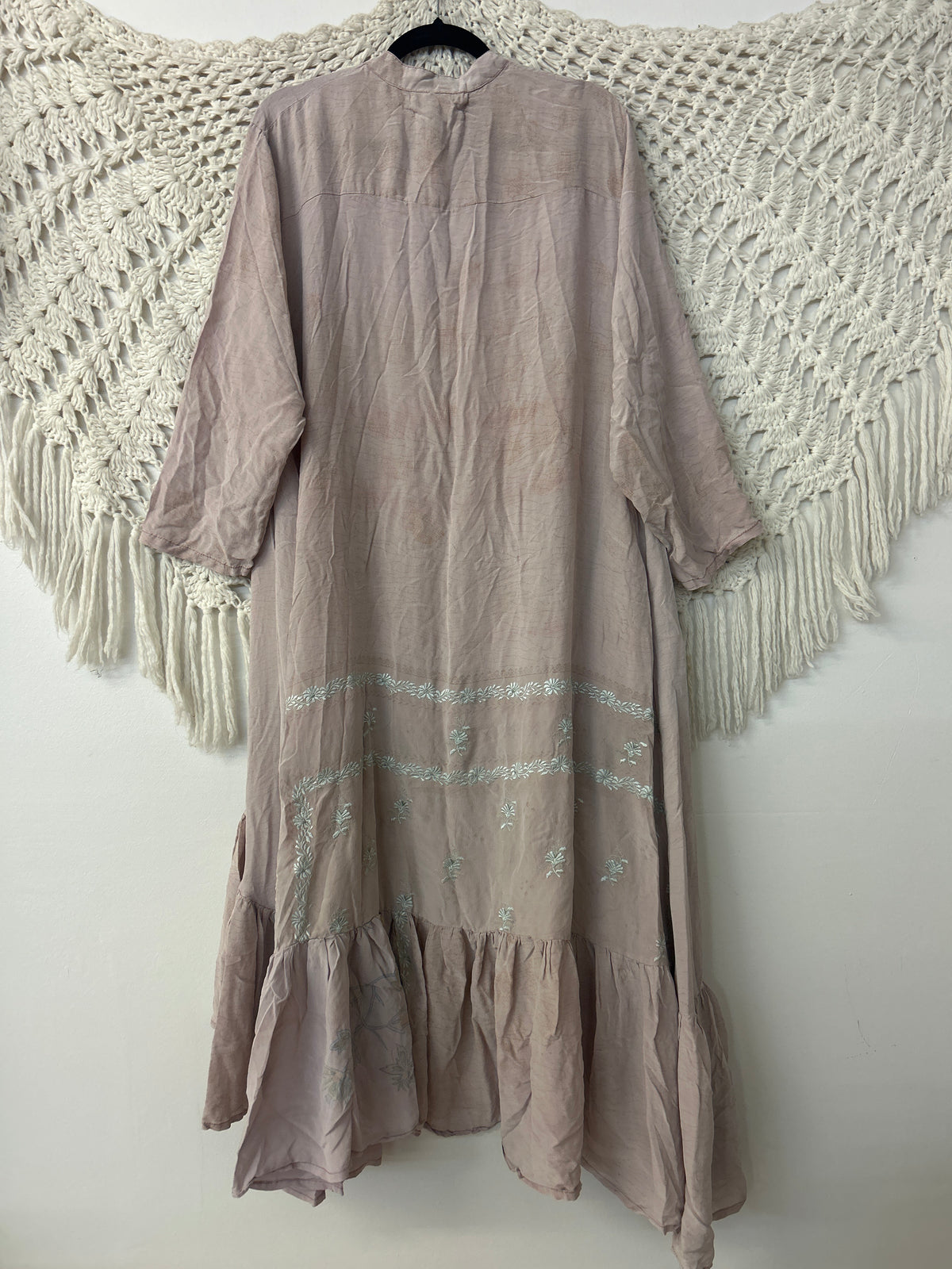 RETAIL Alchemi Crepe Sari Dahlia Duster Dress