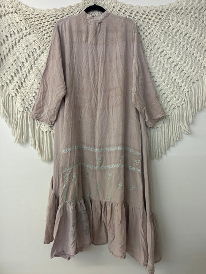 RETAIL Alchemi Crepe Sari Dahlia Duster Dress