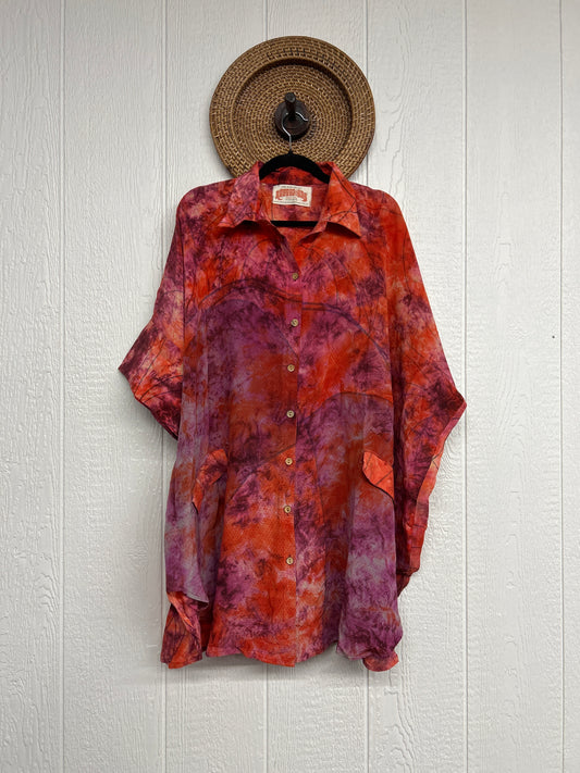 Crepe Sari Free To Be Button Down 0626 211