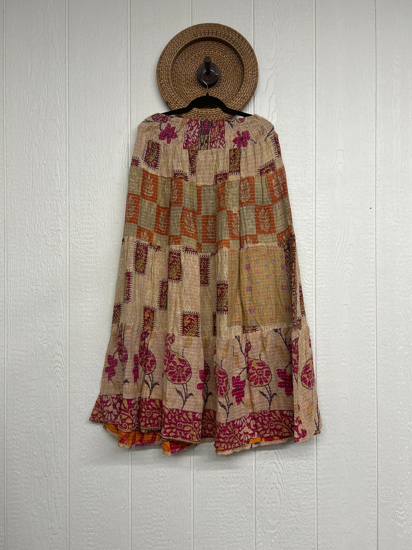 Pareo Kantha Lotus Maxi Skirt 0826 041