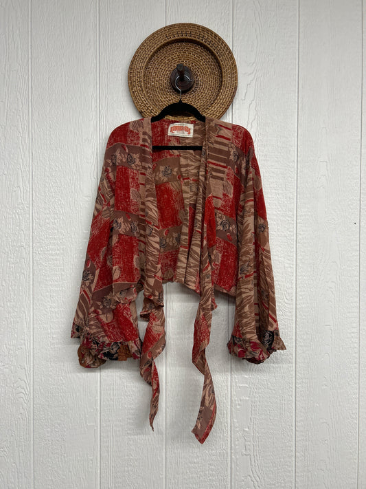 Crepe Sari Zeppelin Crop Shrug 0426 165