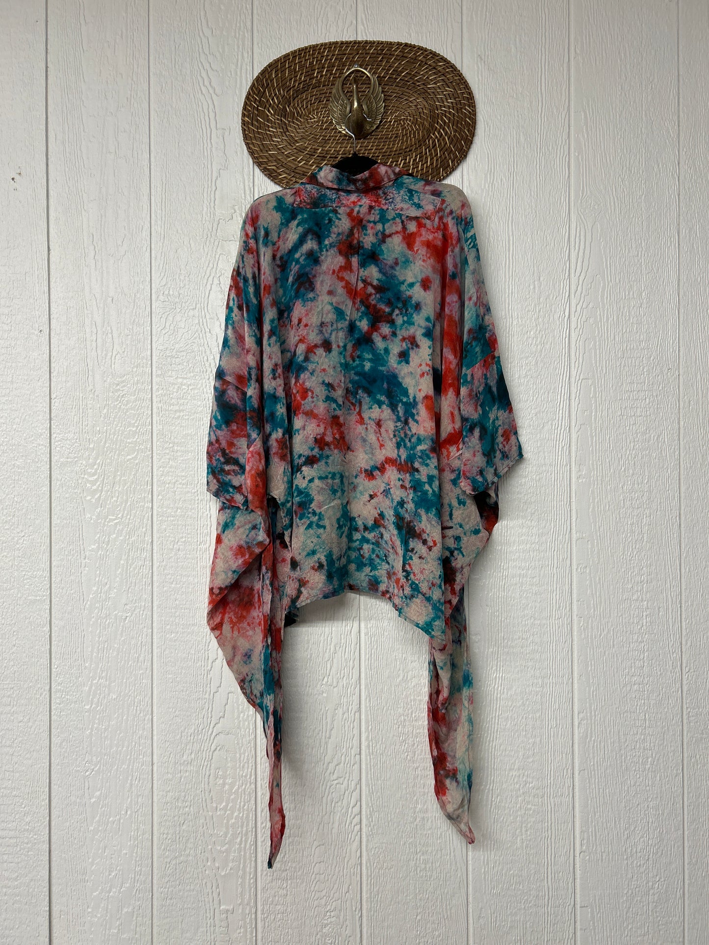 Crepe Sari Summer Nirvana Button Down 0626 089