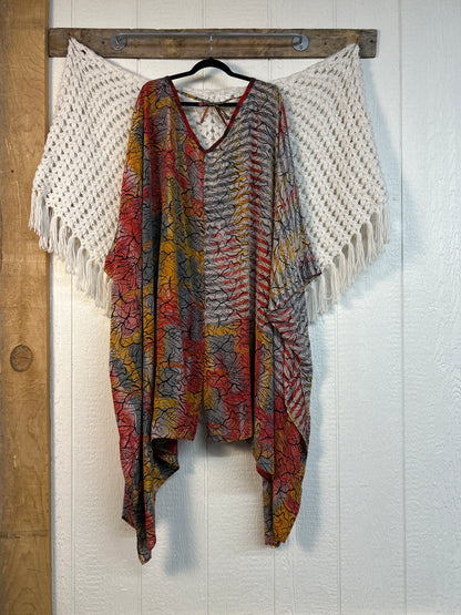 RETAIL Crepe Sari Orchid Kimono 0626 236