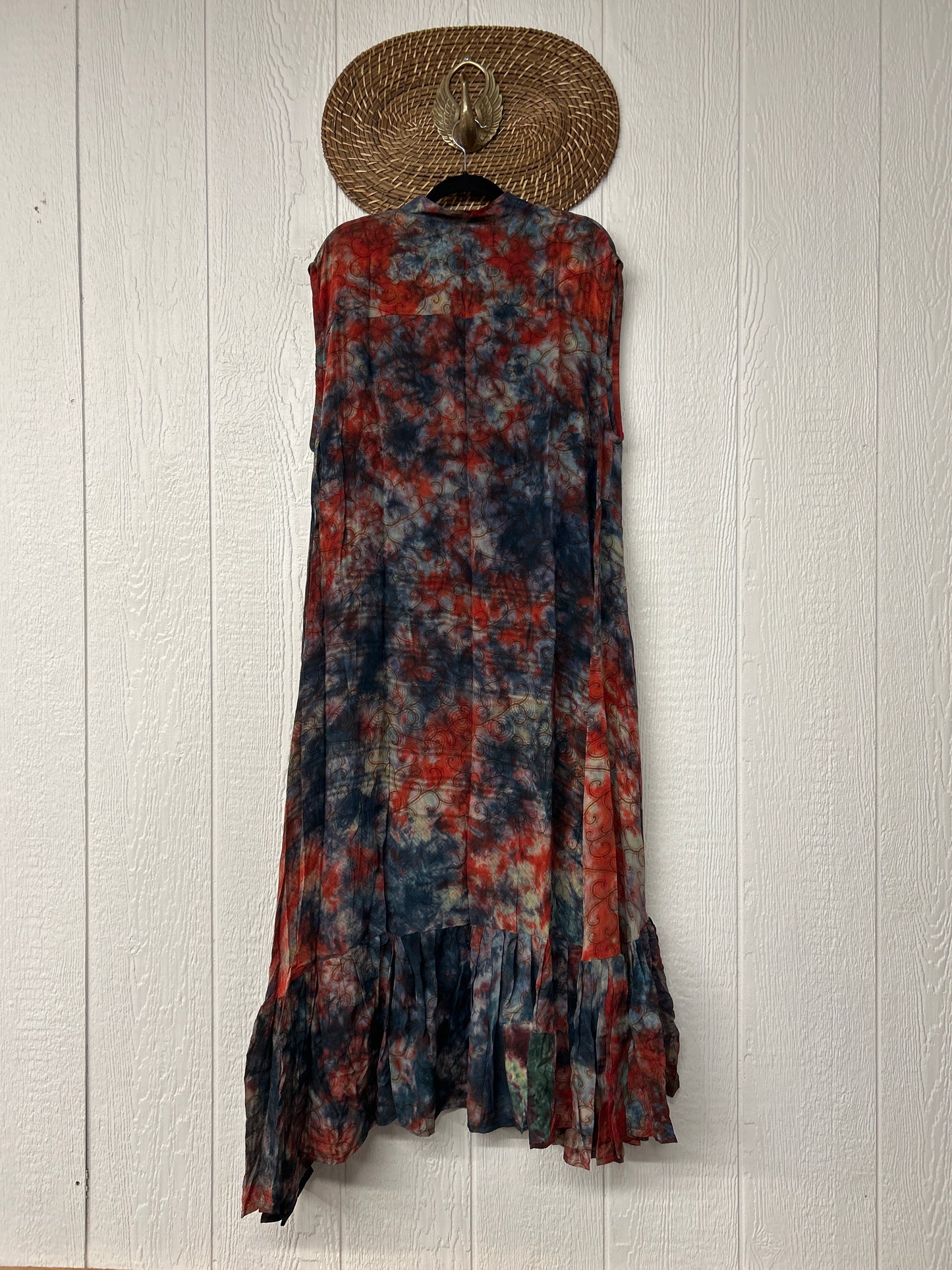 Crepe Sari Summer Dahlia Duster 0726 121
