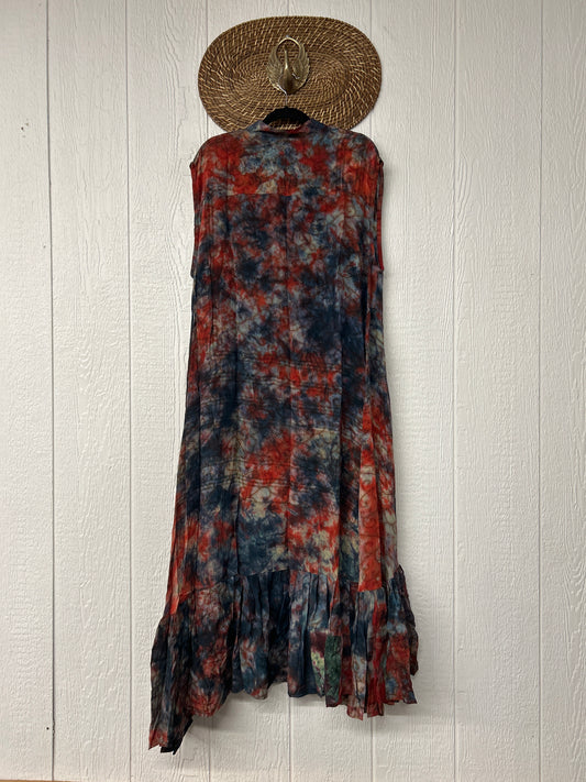 Crepe Sari Summer Dahlia Duster 0726 121