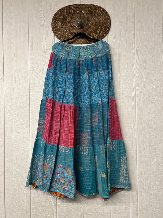 Pareo Kantha Lotus Maxi Skirt 0826 179