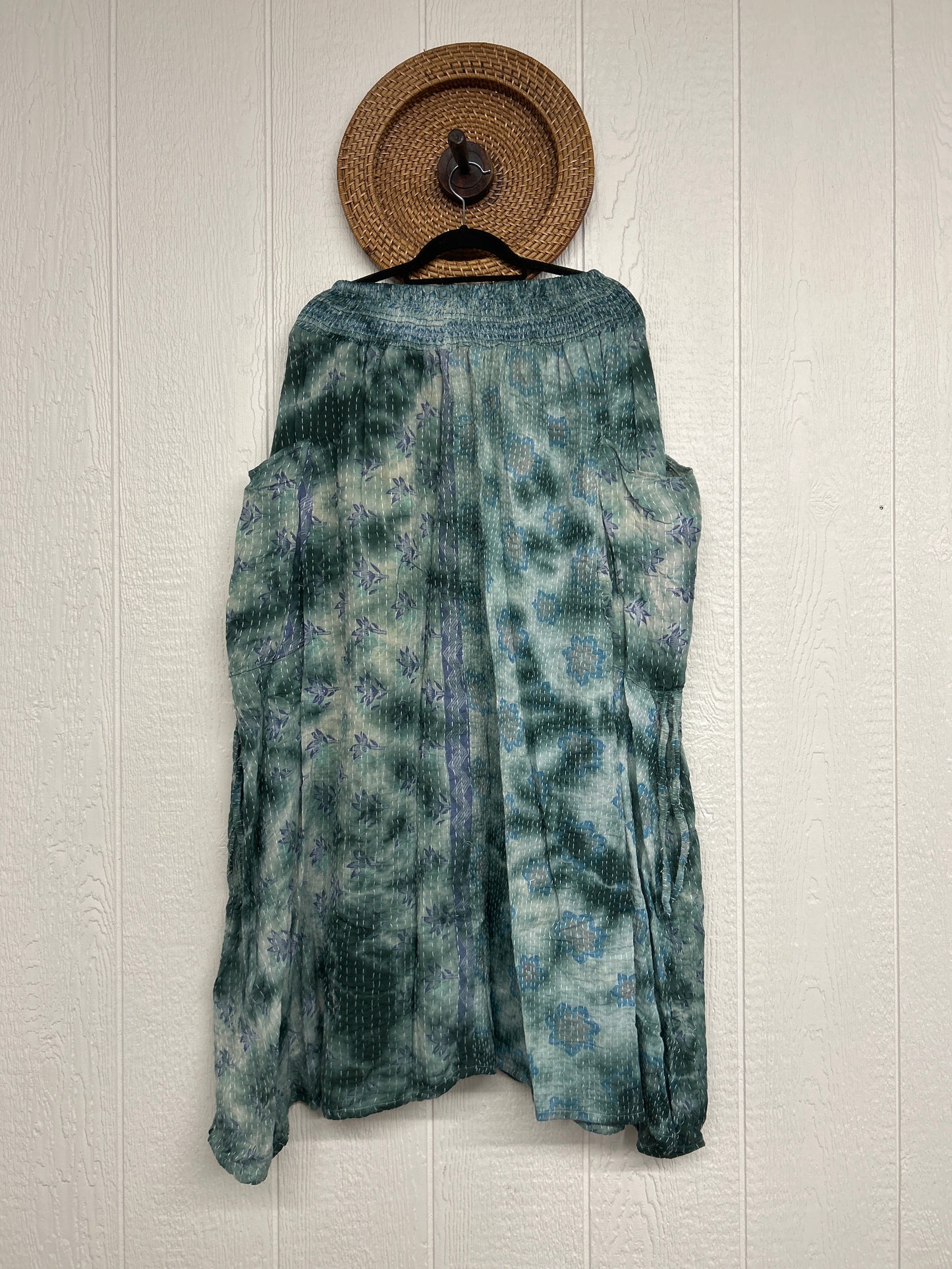 Aura Edit Pareo Kantha Butterfly Cargo Skirt 0726 016