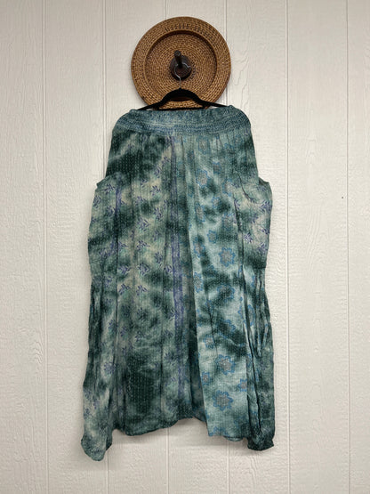 Aura Edit Pareo Kantha Butterfly Cargo Skirt 0726 016
