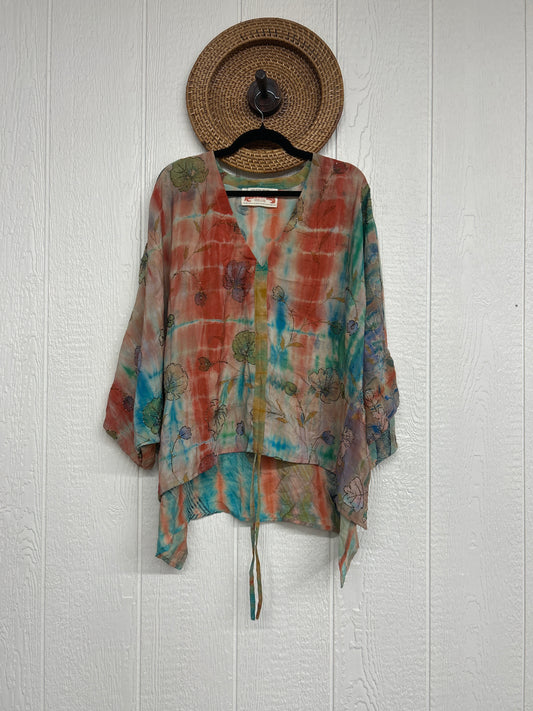 Crepe Sari Hi Lo Butterfly Top 0726 125
