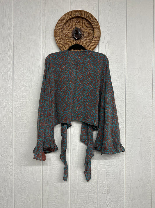 Crepe Sari Zeppelin Crop Shrug 0426 074