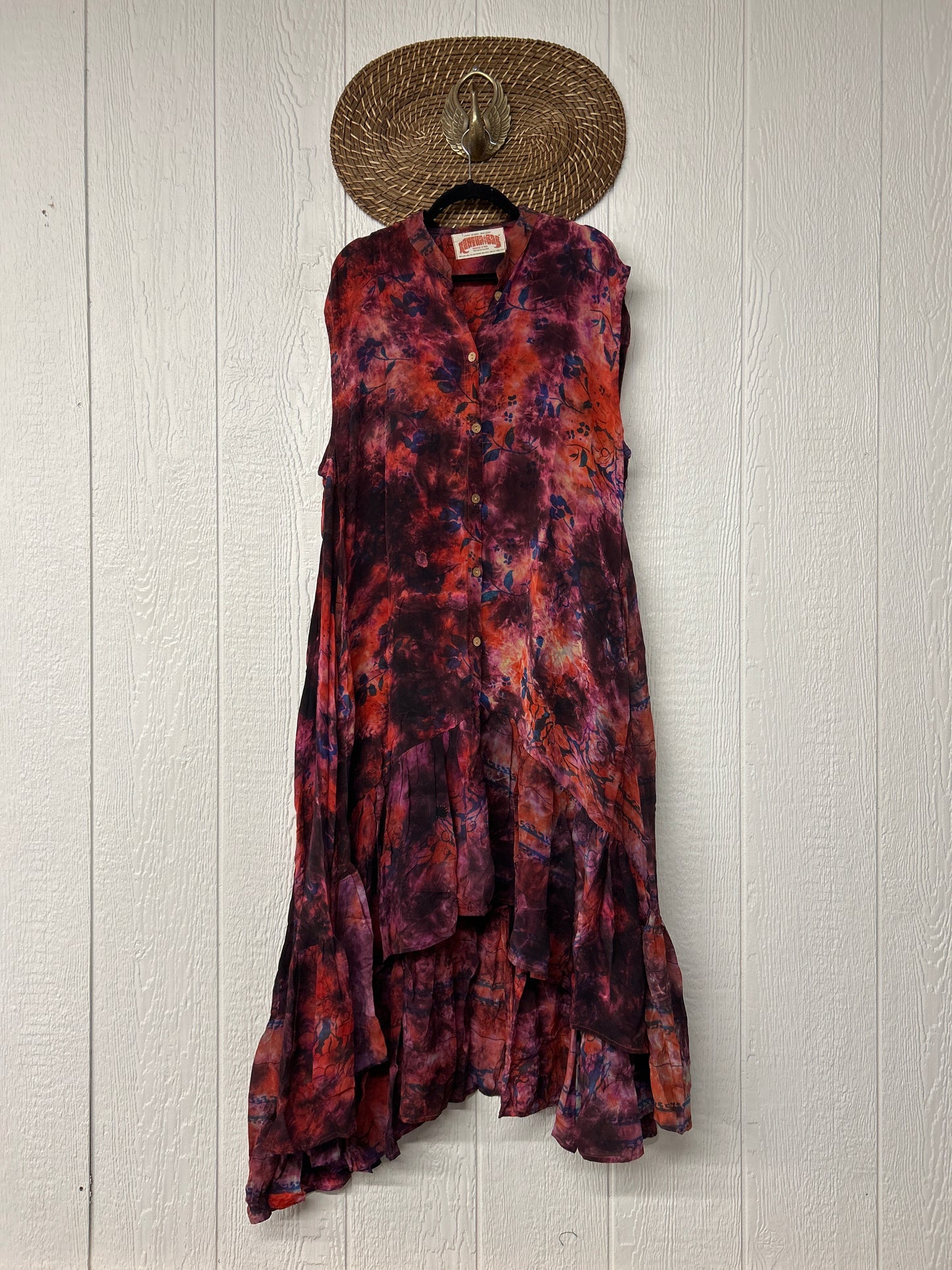 Crepe Sari Summer Dahlia Duster 0726 102