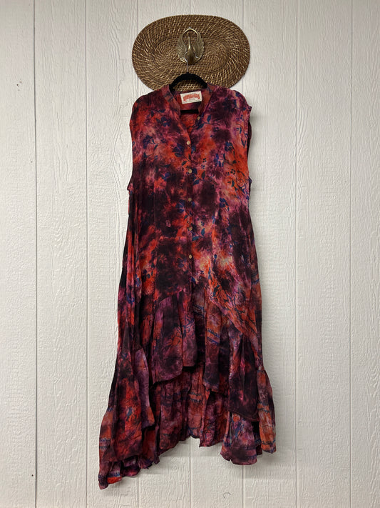 Crepe Sari Summer Dahlia Duster 0726 102