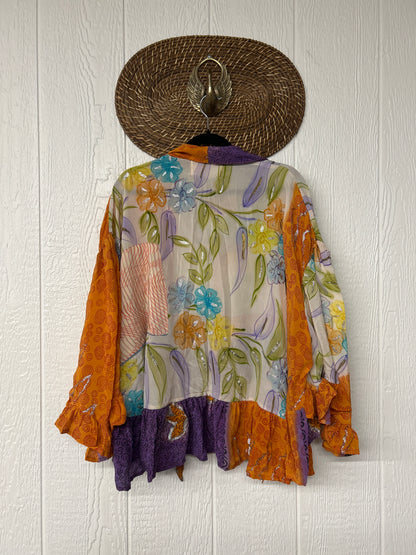 Crepe Sari Wild Rose Top 1225 178