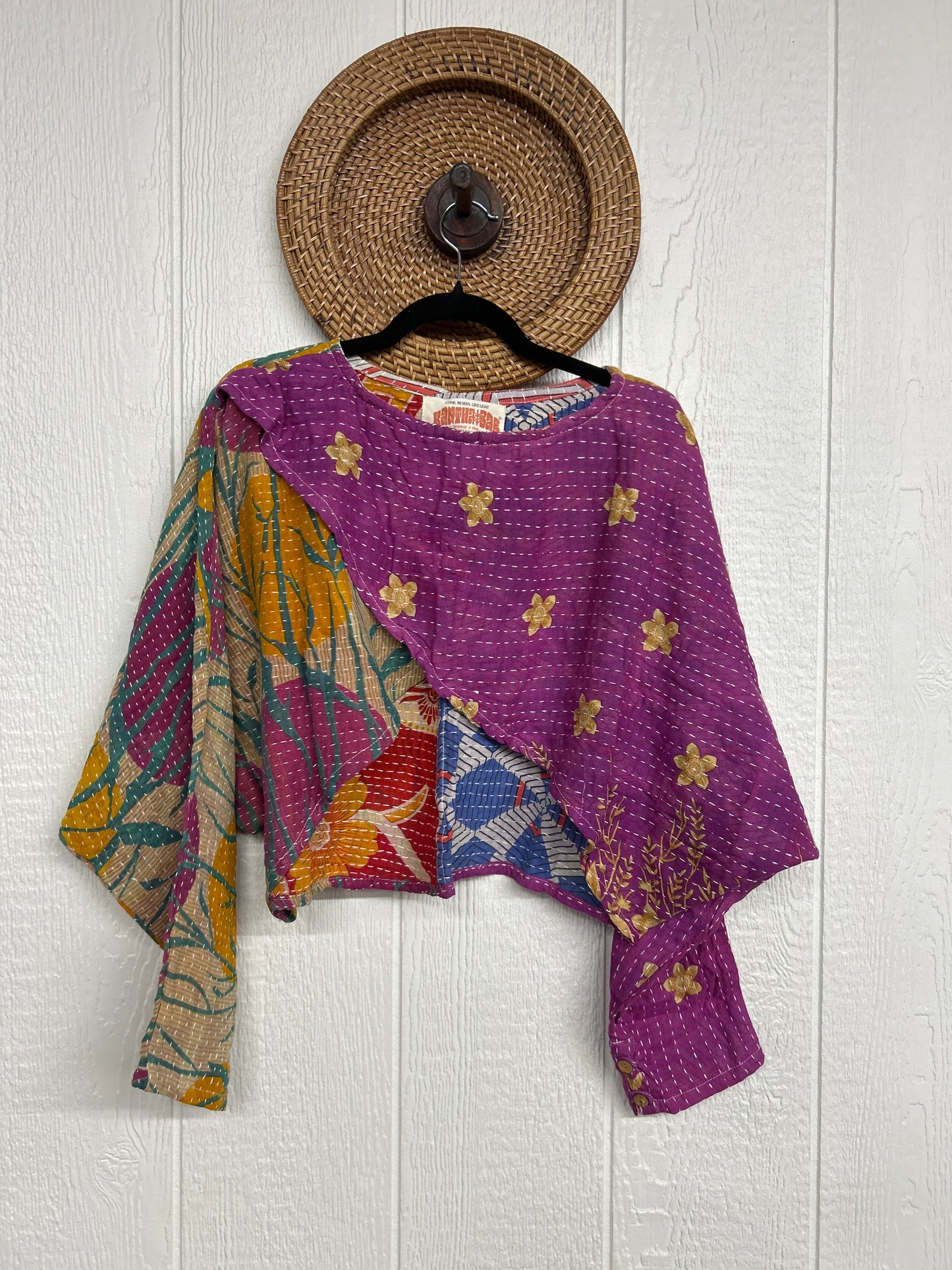 Pareo Kantha In Bloom Cropped Pullover 0326 096