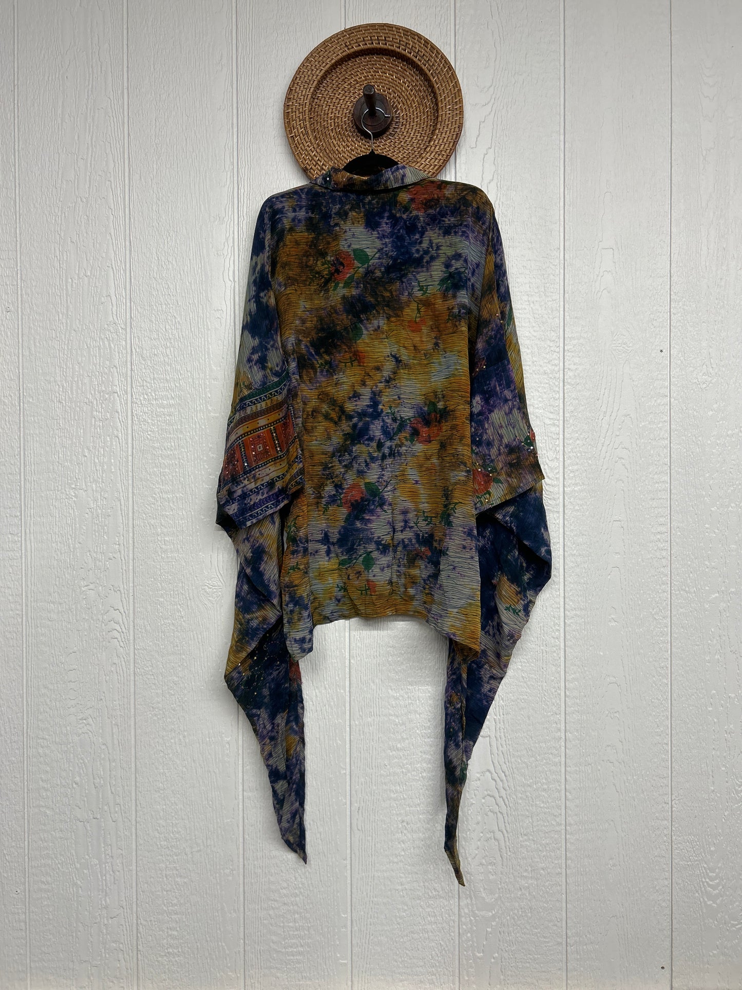 Crepe Sari Summer Nirvana Button Down 0626 244