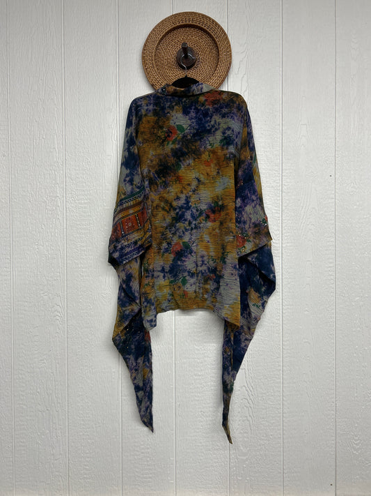 Crepe Sari Summer Nirvana Button Down 0626 244