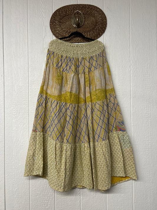 Pareo Kantha Lotus Maxi Skirt 0826 109