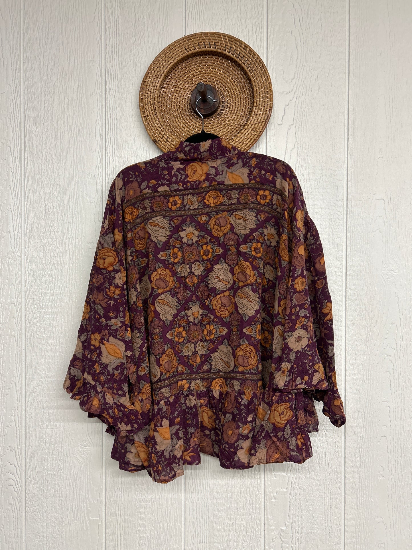 RETAIL Crepe Sari Wild Rose Top 0426 239