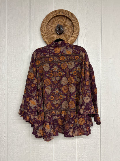 RETAIL Crepe Sari Wild Rose Top 0426 239
