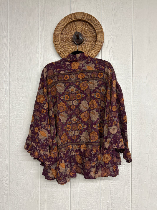 RETAIL Crepe Sari Wild Rose Top 0426 239