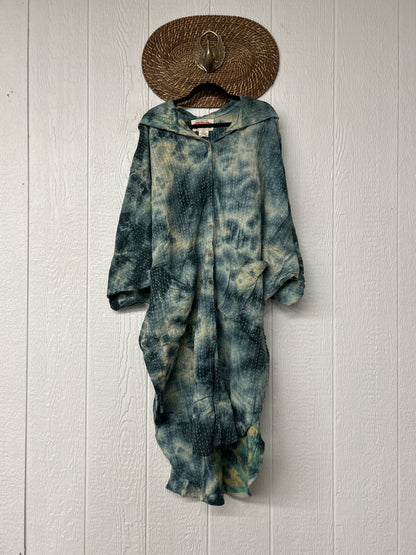 Aura Edit Pareo Kantha Poetic Hoodie Maxi 0726 018