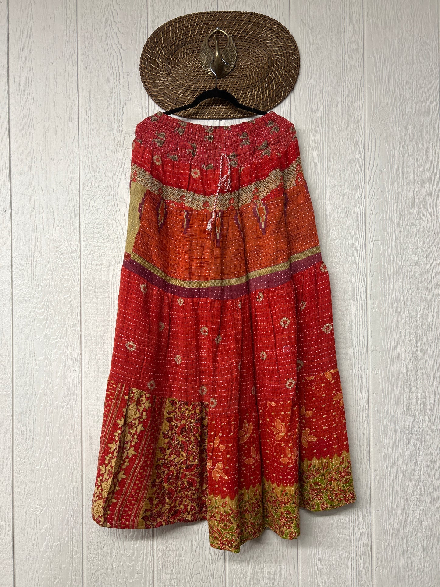 Pareo Kantha Lotus Maxi Skirt 0826 131