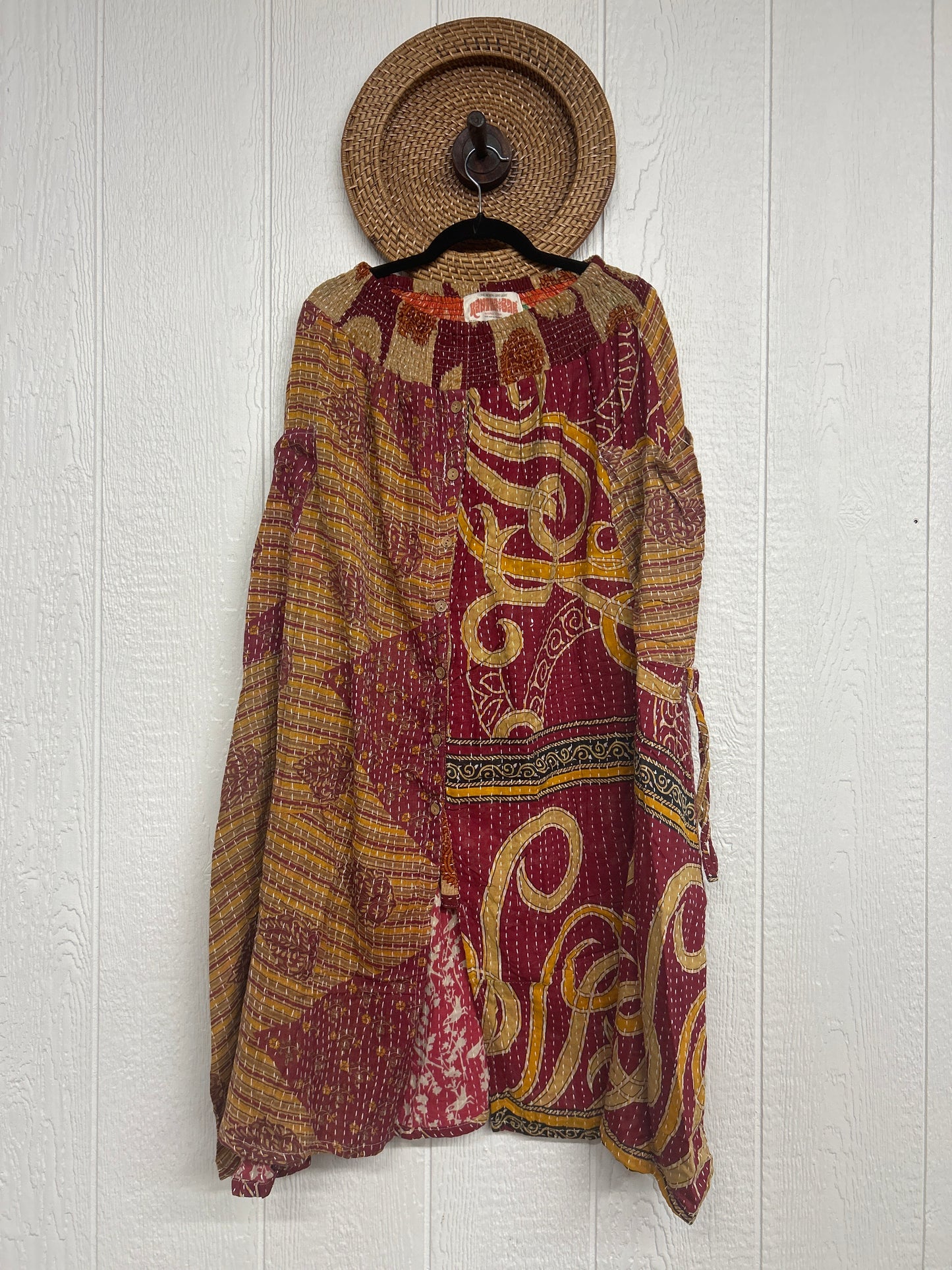 Pareo Kantha Butterfly Cargo Skirt 0426 260