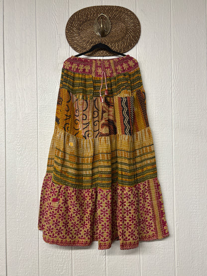 Pareo Kantha Lotus Maxi Skirt 0826 172