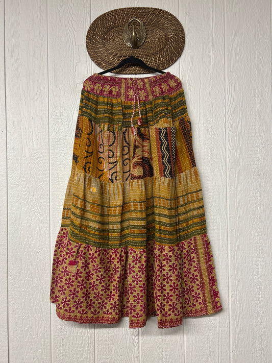 Pareo Kantha Lotus Maxi Skirt 0826 172