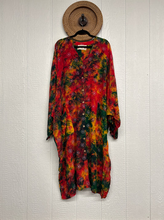 Crepe Sari Gaia Duster Dress 0826 169