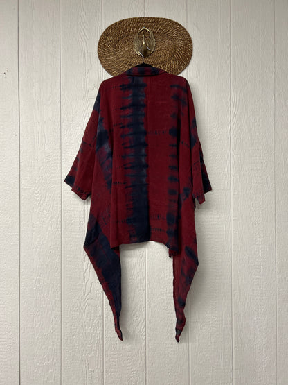 Crepe Sari Summer Nirvana Button Down 0626 194
