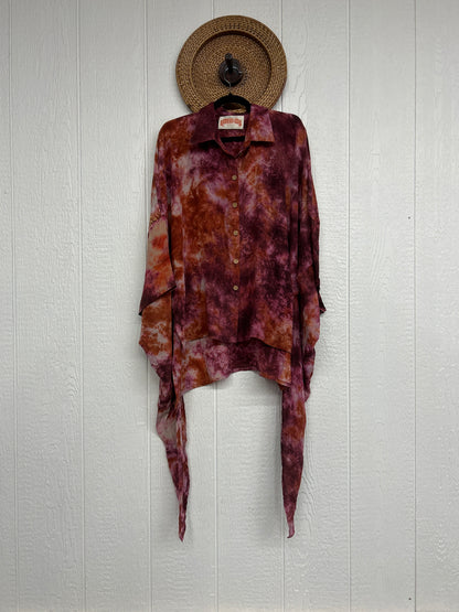 Crepe Sari Summer Nirvana Button Down 0626 120